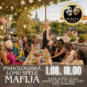 Psiholoģiskā lomu spēle “Mafija” | Kafejnīca “Alba”