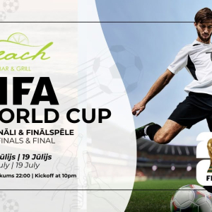 FIFA Pasaules kausa 2026 pusfinālu un finālspēles tiešraides | Baltic Beach Club