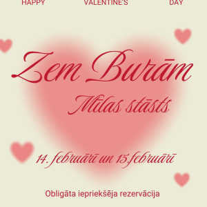 Valentīna dienas vakariņas |  Kafejnīca “Zem Burām”