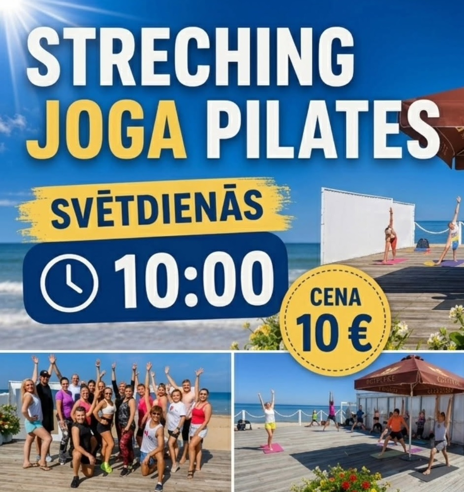 Stretching, Joga un Pilates | Pludmales kafejnīca "Cafe Summertime"