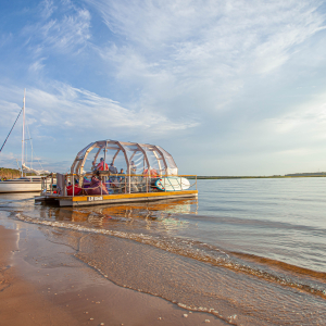 Sunset cruise with a floating terrace “Follow the Sun in Jurmala” in Priedaine