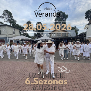 Linijinių šokių 6 sezono atidarymo renginys „Baltas spindesys“ | Restoranas „Lokāls Veranda“