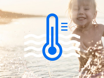 Find out the sea water temperature in different swimming places in Jūrmala