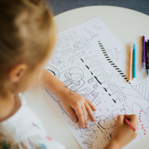  Jūrmalas kafejnīcās pieejamas krāsojamās lapas bērniem